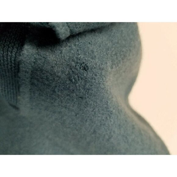 eileen fisher boiled wool Teal Coat 3 snap Closure ribbed sides size small - Picture 16 of 16